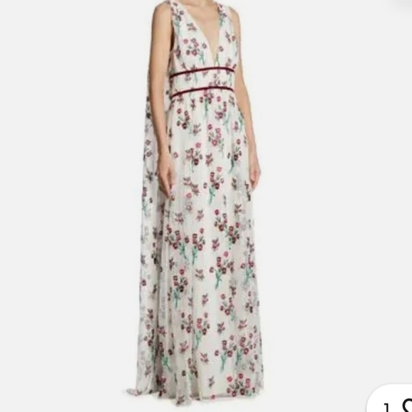 Zac Zac Posen Trudey Red Velvet Gown NWT - Picture 7 of 8